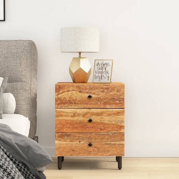 vidaXL Table de chevet 50x33x60 cm bois d'acacia solide
