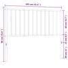 vidaXL T&ecirc;te de lit m&eacute;tal blanc 100 cm