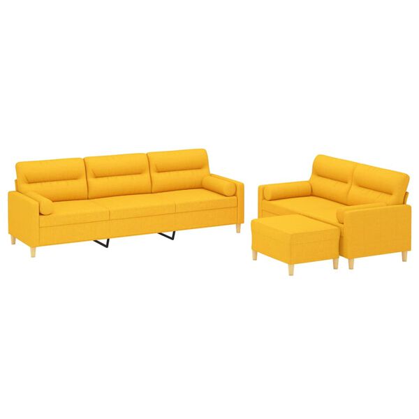 vidaXL Ensemble de canap&eacute;s 3 pcs coussins d&eacute;coratifs et coussins