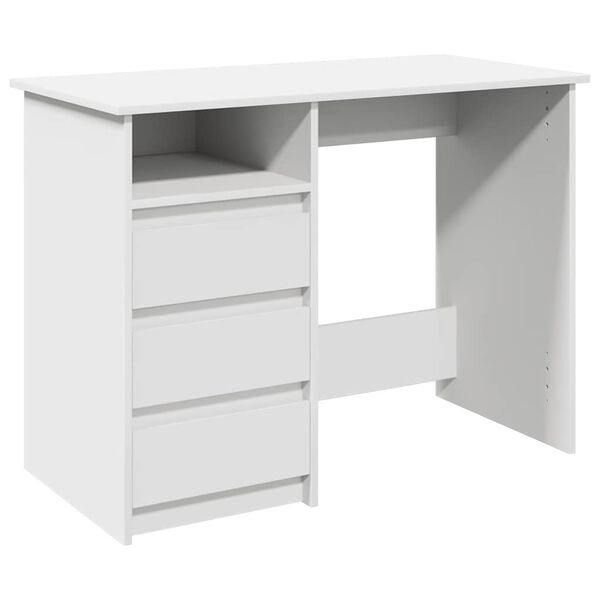 vidaXL Bureau blanc 102x50x75 cm bois d'ing&eacute;nierie