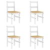 vidaXL Ensemble &agrave; manger Panama 5 pcs blanc bois de pin massif