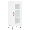 vidaXL Buffet haut Blanc 34,5x34x180 cm Bois d'ing&eacute;nierie