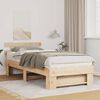 vidaXL Cadre de lit avec t&ecirc;te de lit Marron 90 x 190 cm Pin massif