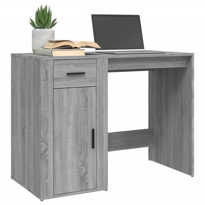 vidaXL Bureau Sonoma gris 100x49x75 cm Bois d'ingénierie