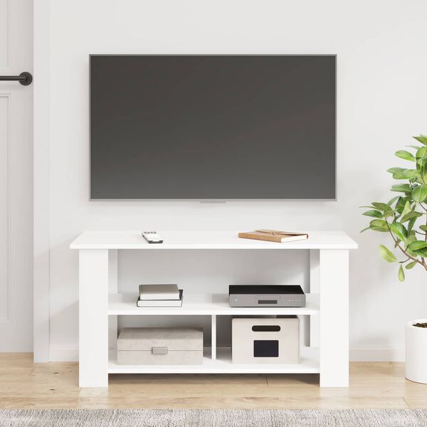 vidaXL Support de t&eacute;l&eacute;vision Blanc 100 x 40 x 50 cm