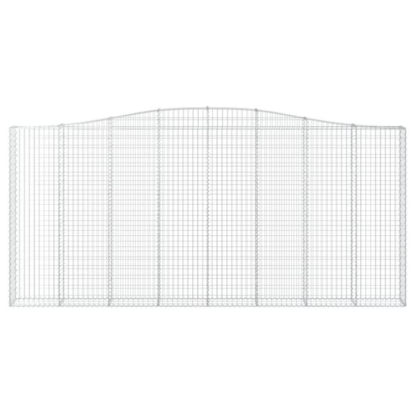 vidaXL Paniers &agrave; gabions arqu&eacute;s 10 pcs 400x30x180/200 cm Fer galvanis&eacute;