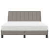 vidaXL Lit avec matelas Hanko taupe 140x200 cm tissu