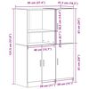 vidaXL Ensemble d'armoires de cuisine 2 pcs vieux bois