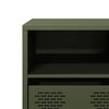 vidaXL Meuble TV vert olive 135x39x43,5 cm acier lamin&eacute; &agrave; froid