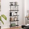 vidaXL &Eacute;tag&egrave;re Ch&ecirc;ne noir 60 x 24 x 168 cm Bois d'ing&eacute;nierie
