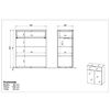 Germania Commode 1 tiroir et 2 portes GW-Oakland Blanc