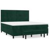 vidaXL Sommier &agrave; lattes de lit et matelas Vert fonc&eacute; 160x200cm Velours