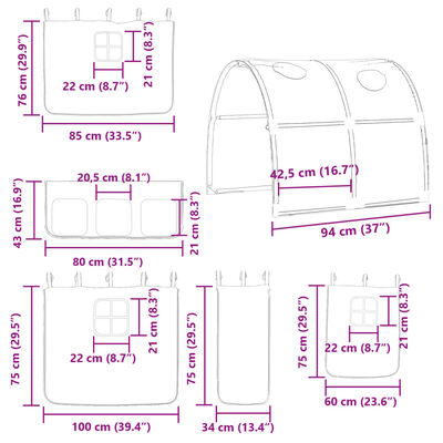 vidaXL Lit superposé sans matelas 80x200 cm bois de pin massif