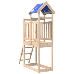 vidaXL Tour de jeu Marron 52,5 x 110,5 x 215 cm Pin massif