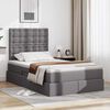vidaXL Lit avec rangement et LED Gris 120 x 200 cm Simili cuir