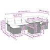 vidaXL Ensemble de canap&eacute; de jardin 8 pcs Marron Poly rotin