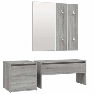 vidaXL Ensemble de meubles de couloir Sonoma gris Bois d'ing&eacute;nierie