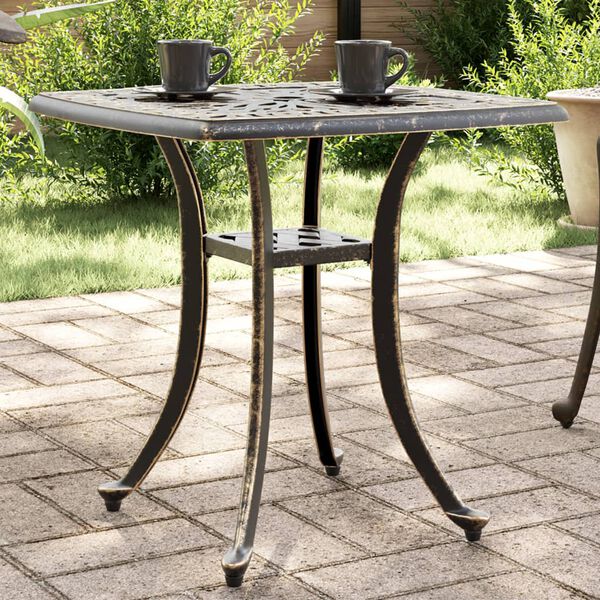 vidaXL Table de jardin bronze 53x53x53 cm aluminium coul&eacute;