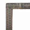 vidaXL Ensemble de bistro de jardin 7 pcs coussins gris poly rotin