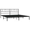 vidaXL Cadre de lit métal sans matelas avec tête de lit noir 183x213cm