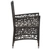 vidaXL Ensemble &agrave; manger de jardin coussins 5pcs R&eacute;sine tress&eacute;e Marron
