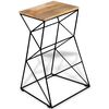 vidaXL Tabouret de bar Bois de manguier massif