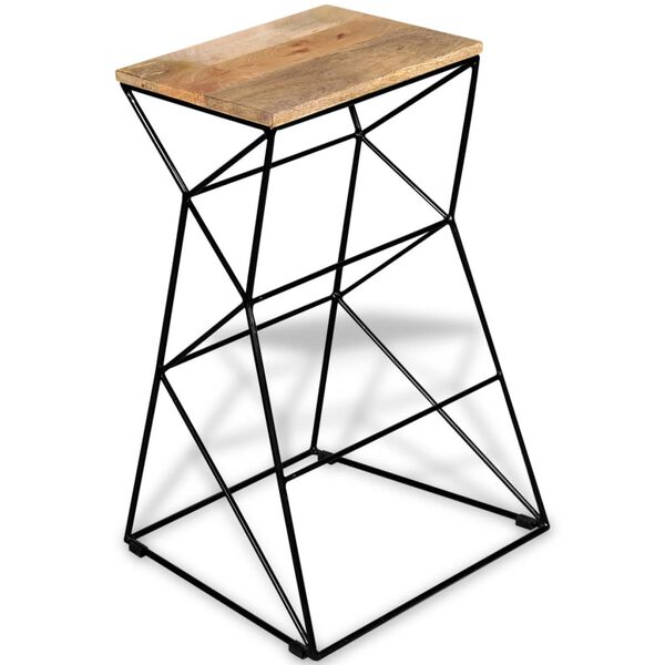 vidaXL Tabouret de bar Bois de manguier massif