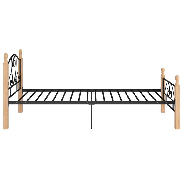 vidaXL Cadre de lit sans matelas noir m&eacute;tal 90x200 cm