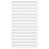 vidaXL Store z&egrave;bre blanc 135x230 cm largeur du tissu 130,9cm polyester
