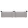 vidaXL T&ecirc;te de lit suspendue Uni Gris nuage 210 x 55 x 5 cm tissu