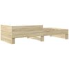 vidaXL Cadre de lit sans matelas ch&ecirc;ne sonoma 75x190 cm