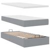 vidaXL Cadre de lit ottoman avec matelas gris clair 80x200 cm tissu