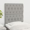 vidaXL T&ecirc;te de lit Gris clair 80x7x118/128 cm Tissu