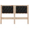 vidaXL T&ecirc;te de lit Autre Marron et noir 135 cm Bois massif en pin