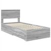 vidaXL Cadre de lit Gris Sonoma 90 x 190 cm Bois d'ing&eacute;nierie
