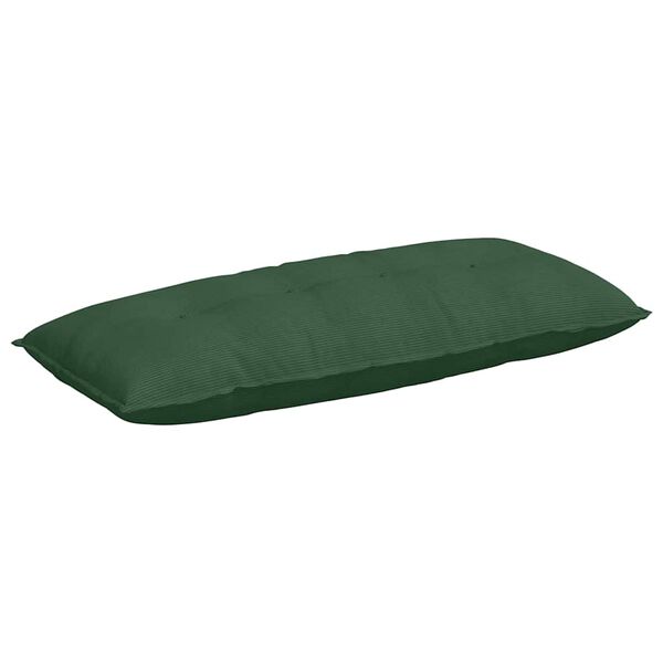 vidaXL Coussin de Dos Vert Jungle 120 x 50 cm Tissu en velours c&ocirc;tel&eacute;