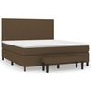 vidaXL Sommier &agrave; lattes de lit avec matelas Marron fonc&eacute; 180x200 cm