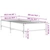 vidaXL Cadre de lit sans matelas sonoma gris 100x200 cm