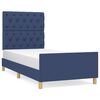 vidaXL Cadre de lit sans matelas bleu 80x200 cm tissu