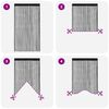 vidaXL Rideau en fils 2 pcs 140 x 250 cm Noir