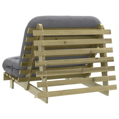 vidaXL Canapé-lit futon avec matelas 100x206x11cm bois de pin imprégné