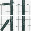vidaXL Cl&ocirc;ture avec poteau Vert 1,2 x 25 m Acier et PVC