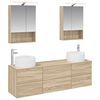 vidaXL Ensemble de mobilier de salle de bain 5 pcs Ch&ecirc;ne Sonoma