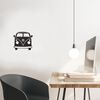 Homemania D&eacute;coration murale Mini fourgonnette 32x36 cm Acier Noir
