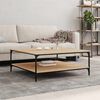vidaXL Table basse ch&ecirc;ne sonoma 100x100x40 cm bois d'ing&eacute;nierie