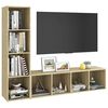 vidaXL Meubles TV 2 pcs Chêne sonoma 142,5x35x36,5cm Bois d'ingénierie