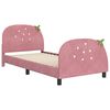 vidaXL Cadre de lit pour enfants avec t&ecirc;te de lit Rose 90 x 200 cm