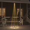 vidaXL Sapin de No&euml;l sur m&acirc;t de drapeau 310 LED Blanc chaud 300 cm
