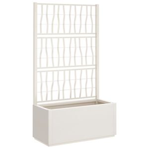vidaXL Jardini&egrave;re avec treillis blanc 80x36x140 cm PP