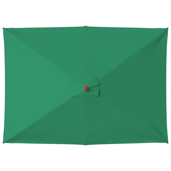 vidaXL Parasol d'extérieur avec mât en bois 150x200 cm vert